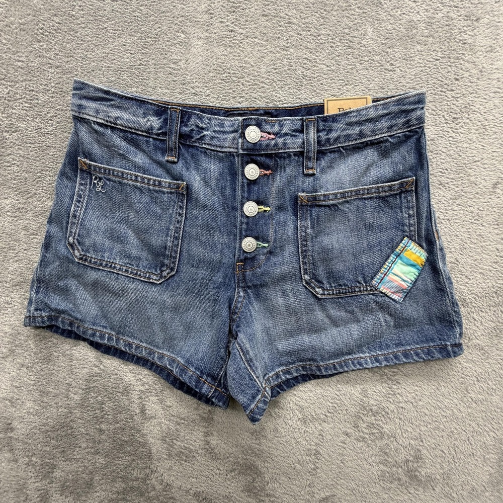 Polo Ralph Lauren Shorts Teen Youth‎ 16 Blue Denim Mom Pockets Casual